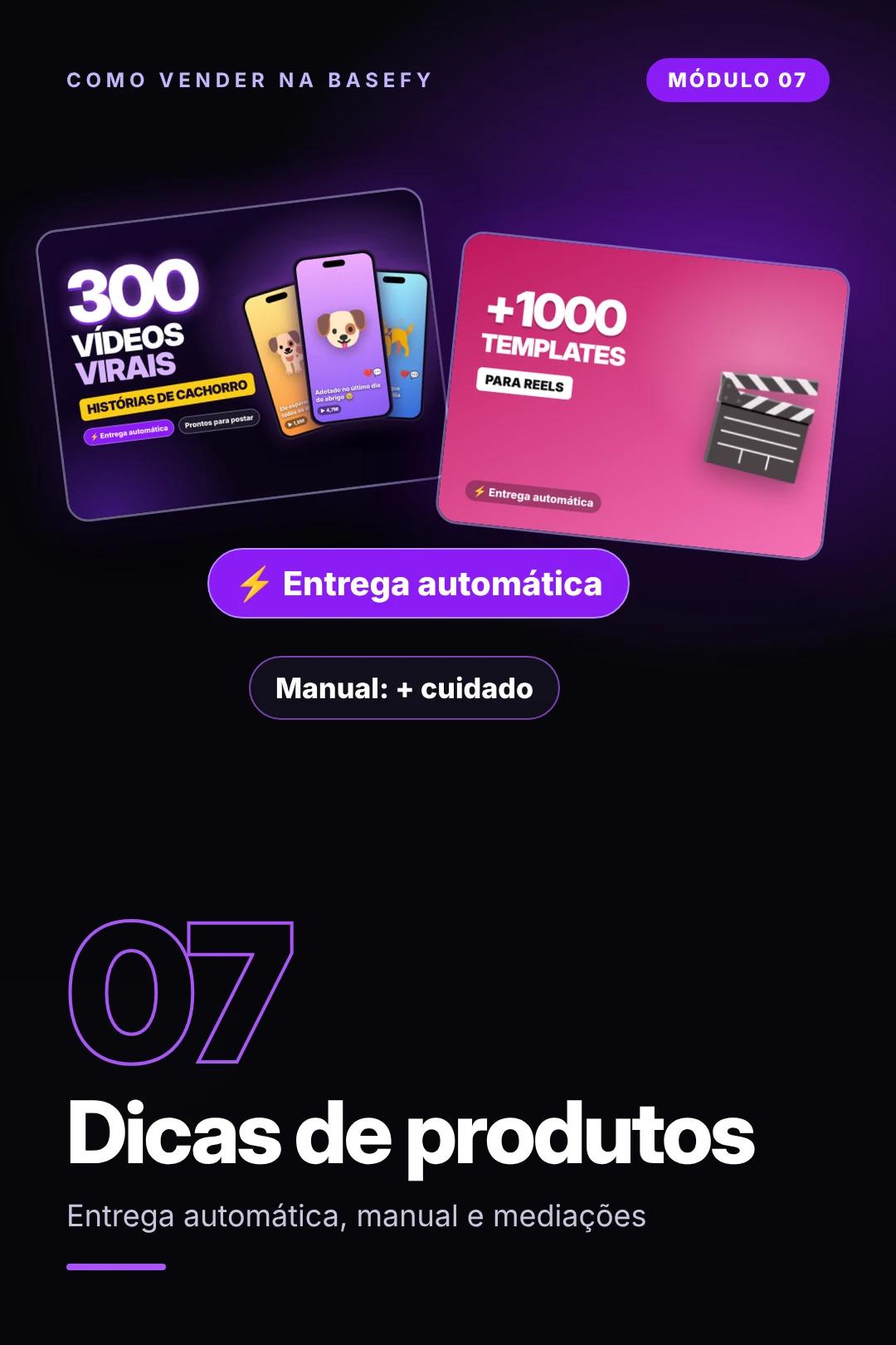 Capa do módulo 07 – Dicas de produtos